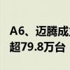 A6、迈腾成主力！一汽-大众上半年累计销量超79.8万台