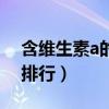 含维生素a的食物排行表（含维生素a的食物排行）