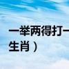 一举两得打一生肖是什么动物（一举两得打一生肖）