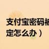 支付宝密码被锁定怎么办理（支付宝密码被锁定怎么办）