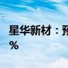 星华新材：预计上半年净利同比增长55%-70%