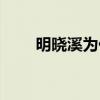 明晓溪为什么不写小说了（明晓溪）