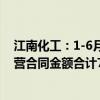 江南化工：1-6月新签或开始执行的爆破服务工程类日常经营合同金额合计74.33亿元