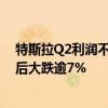特斯拉Q2利润不及预期 Robotaxi推迟至10月发布 股价盘后大跌逾7%