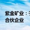 紫金矿业：子公司拟9900万元共同投资设立合伙企业