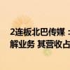 2连板北巴传媒：全资子公司天交公司经营范围包括汽车拆解业务 其营收占公司营收比例较小