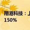 翔港科技：上半年净利润1472万元 同比增长150%