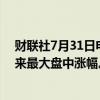财联社7月31日电，东京电子涨幅扩大至12%，为2月份以来最大盘中涨幅。