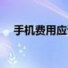 手机费用应该怎么处理（手机费买东西）