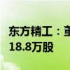 东方精工：董事、副总经理谢威炜拟减持不超18.8万股