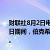 财联社8月2日电，美国证交会文件显示，在7月30日至8月1日期间，伯克希尔哈撒韦出售了约1922万股美国银行的股票。