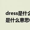 dress是什么意思中文翻译成为英文（dress是什么意思中文）