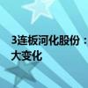 3连板河化股份：近期生产经营情况正常 相关业务未发生重大变化