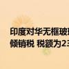 印度对华无框玻璃镜作出反倾销终裁：建议征收为期5年反倾销税 税额为234美元/吨