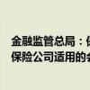 金融监管总局：保险公司金融资产的减值认定和处理等应与保险公司适用的会计准则保持一致