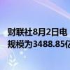 财联社8月2日电，周四美联储隔夜逆回购协议（RRP）使用规模为3488.85亿美元。