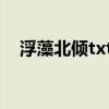 浮藻北倾txt微盘（浮藻(强男强女)北倾）