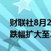 财联社8月2日电，英特尔在美股盘前交易中跌幅扩大至25%。
