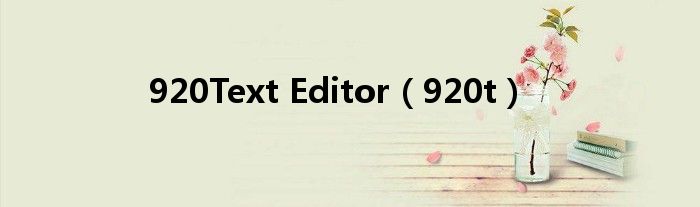 920Text Editor（920t）