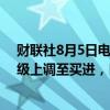 财联社8月5日电，辉立证券将Paypal控股股份有限公司评级上调至买进，目标价80美元。