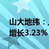 山大地纬：上半年净利润2085.54万元 同比增长3.23%