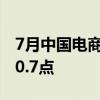 7月中国电商物流指数为114.1点 较上月回落0.7点