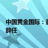 中国黄金国际：董事会主席、执行董事及首席执行官童军虎辞任