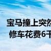 宝马撞上突然窜出的小狗：行人保护装置弹出 修车花费6千元