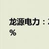 龙源电力：2024年7月发电量同比下降2.31%