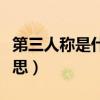 第三人称是什么意思秒懂（第三人称是什么意思）