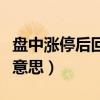 盘中涨停后回落横盘是什么意思（横盘是什么意思）