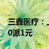 三鑫医疗：上半年净利同比增长18.74% 拟10派1元