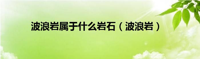 波浪岩的特点和形成原因（波浪岩的形成过程）