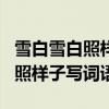 雪白雪白照样子写词语小学一年级（雪白雪白照样子写词语）