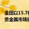 金田以15.7亿美元收购Osisko Mining 加速贵金属市场扩张