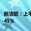 新洁能：上半年净利润2.18亿元 同比增长47.45%