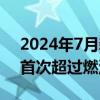 2024年7月新能源乘用车国内月度零售销量首次超过燃油乘用车