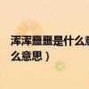 浑浑噩噩是什么意思整天浑浑噩噩的怎么办（浑浑噩噩是什么意思）