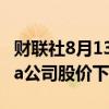 财联社8月13日电，第二季度业绩公布后，Sea公司股价下跌6.6%。
