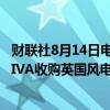 财联社8月14日电，长江基建集团据悉接近达成协议，从AVIVA收购英国风电场资产。