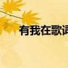 有我在歌词打印版图片（有我在歌词）