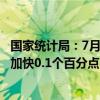 国家统计局：7月全国服务业生产指数同比增长4.8% 比上月加快0.1个百分点