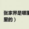 张家界是哪里的哪个省的城市啊（张家界是哪里的）