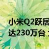 小米Q2跃居中东智能手机市场第二！出货量达230万台 大涨70%