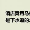 酒店竟用马桶刷蘸马桶水刷马桶 员工：又不是下水道的水