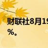 财联社8月19日电，日经225指数开盘跌0.52%。