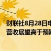 财联社8月28日电，安霸美股盘后涨近20%，公司第三财季营收展望高于预期。