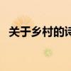 关于乡村的诗句四年级（关于乡村的诗句）