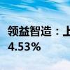 领益智造：上半年净利润6.92亿元 同比下降44.53%