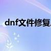dnf文件修复成功后打不开（dnf文件修复）